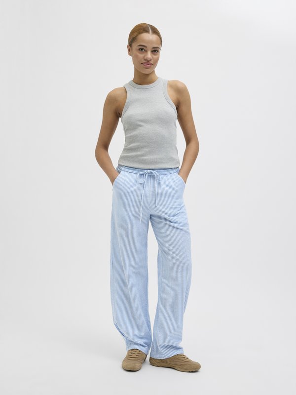 JXWINDY SEERSUCKER BARREL PANT - Trousers3