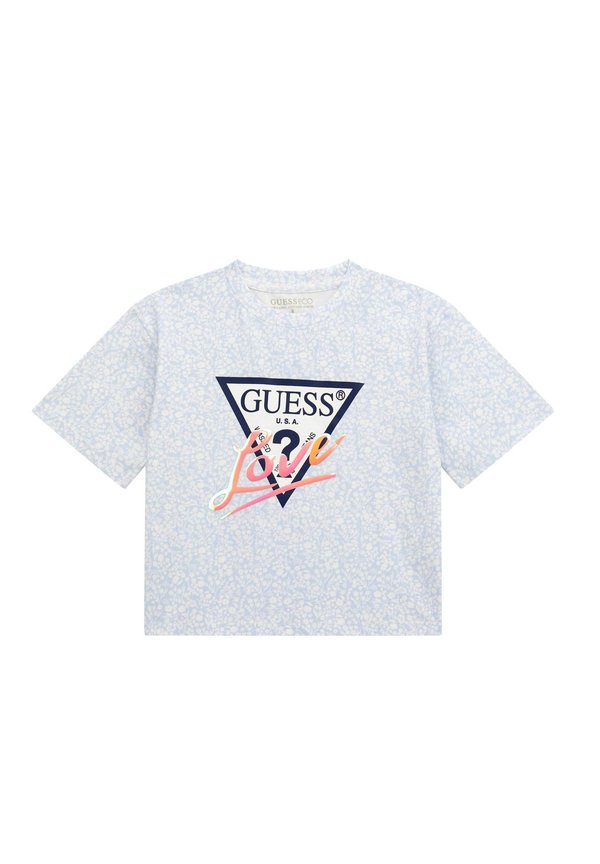 BLUMEN - T-Shirt print - mehrfarbig grundton blau