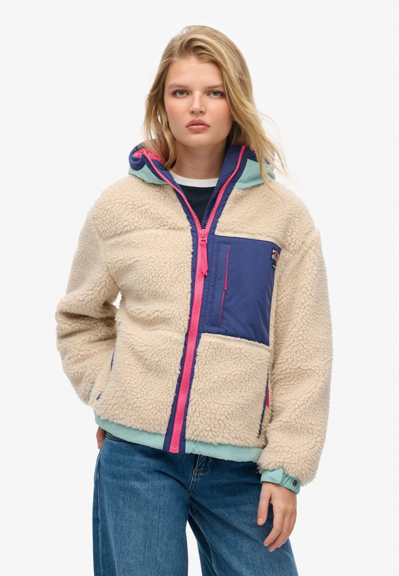 Superdry & Co VINTAGE HOODED - Veste polaire - vintage ecru