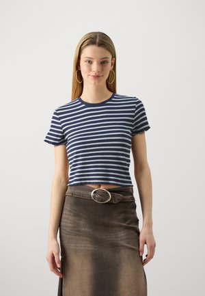 ONLY ONLMETTI BOX - Μπλουζάκι με στάμπα - cloud dancer/clear sky