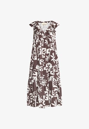 Cartoon, CARTOON MIT FLÜGELÄRMELN CASUAL-KLEID - Hverdagskjole - brown/white