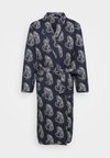 MENS QUILTED ROBE - Badekåber - black/cream