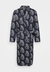 MENS QUILTED ROBE - Bademantel - black/cream