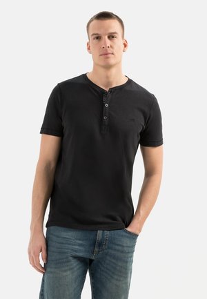 H-HENLEY 1/2 ARM - Basic T-shirt - black