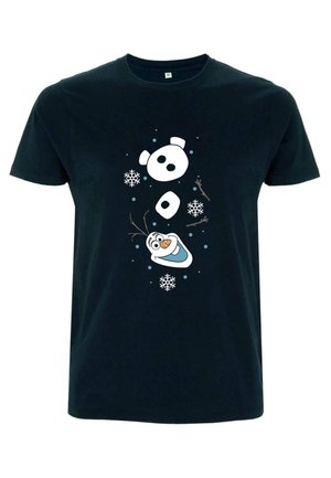 Disney FROZEN OLAF XMAS SLEEVE - T-Shirt print - navy blue