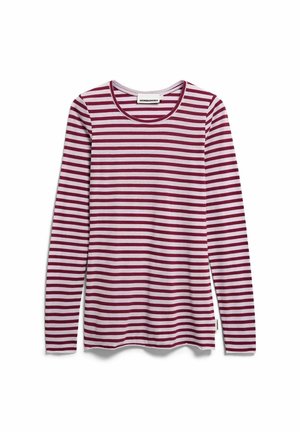 ARMEDANGELS, EINIAARA STRIPES - T-shirt à manches longues - moonlit lilac-velvet red