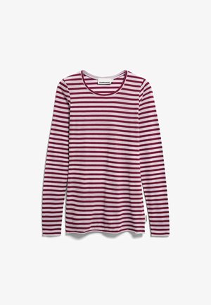 ARMEDANGELS, EINIAARA STRIPES - T-shirt à manches longues - moonlit lilac-velvet red