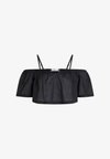 OFF-SHOULDER CROPPED SHEER BEACH - Accesoriu plajă - black
