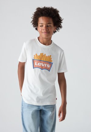 Levi's® FRENCH FRY - Marškinėliai su spaudiniu - blanc de blanc