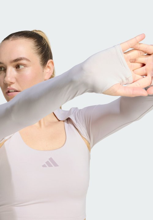 adidas POWER ESSENTIALS WORKOUT CONTOUR SHRUG - Long sleeved top - ice purple — photo 3