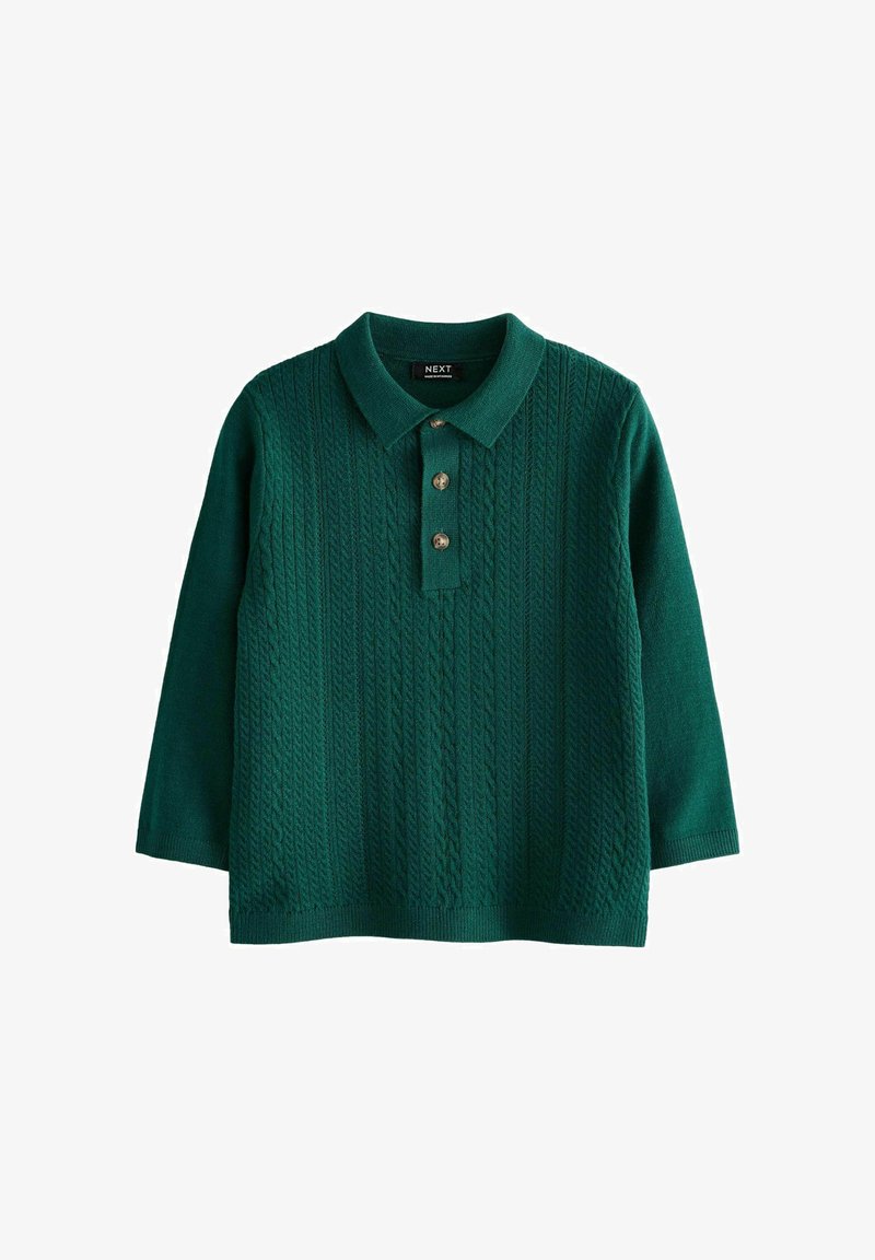 Next CABLE- REGULAR FIT - Top s dlouhým rukávem - green