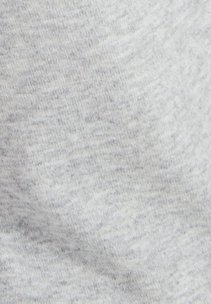 Lichtgrijze stof met een zachte, gladde textuur, voorzien van een gemêleerd patroon en subtiele variaties in kleurintensiteit.