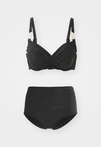 KYRA NON PADDED SHAPING MIDI - Bikini - black
