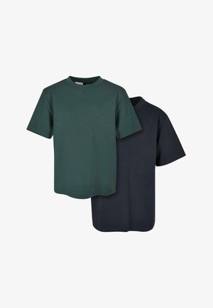 2 PACK TALL - Tricou basic - navy+bottlegreen