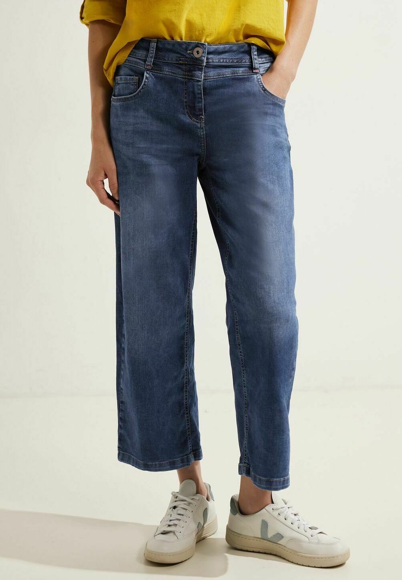 Cecil CULOTTE - Straight leg jeans - blau