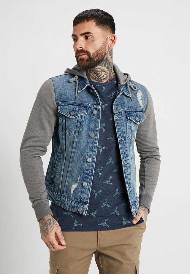 ONSCOIN HOOD TRUCKER - Jeansjacke - blue denim