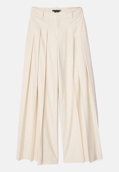 Alice + Olivia SIMON WIDE LEG TROUSER - Kalhoty - solid oatmeal