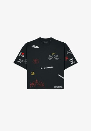 Mira Paris, GRAFFITI MIRA OVERSIZED BOXY TEE 26 UNISEX - T-shirt imprimé - black