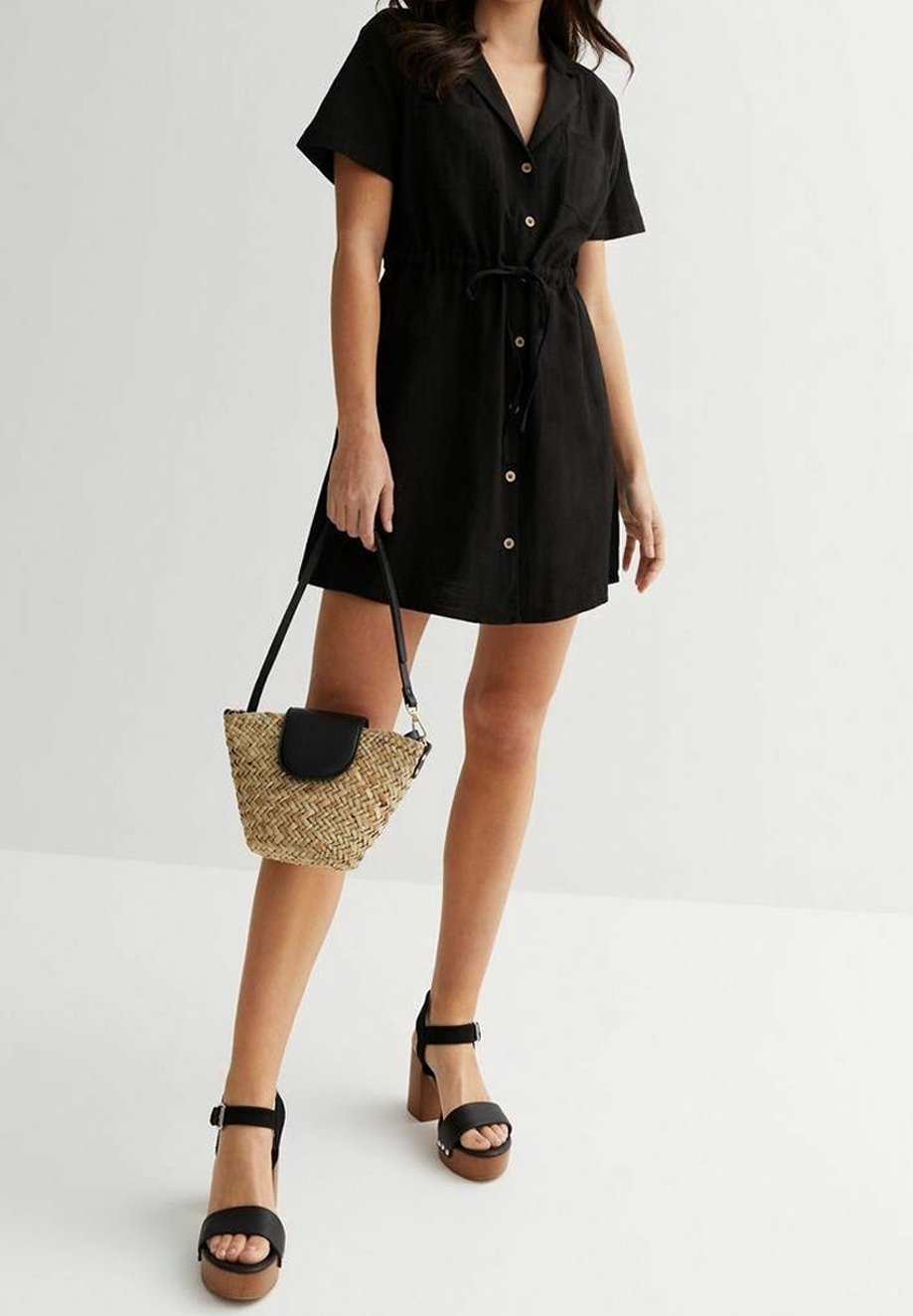 New Look Shirt dress black (Pre-owned)