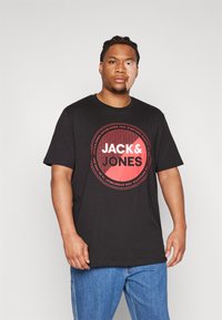 Jack & Jones JJLOYD LOOF TEE CREW NECK 2 PACK - Camiseta estampada - black/navy