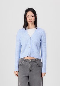 ONLY - ONLKATIA  CABLE V-NECK NCA - Cardigan - kentucky blue melange Thumbnail Image 1