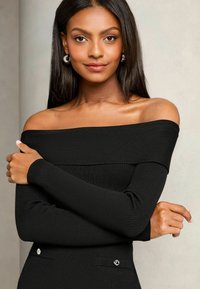 Lipsy BUTTON DETAIL - Rochie tip creion - black