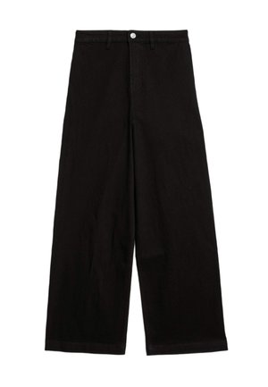 Marks & Spencer SEAMLESS WIDE LEG - Relaxed fit jeans - black