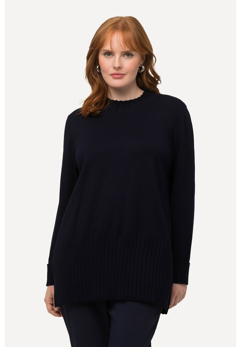 Ulla Popken STEHKRAGEN LANGARM - Maglione - dark blue