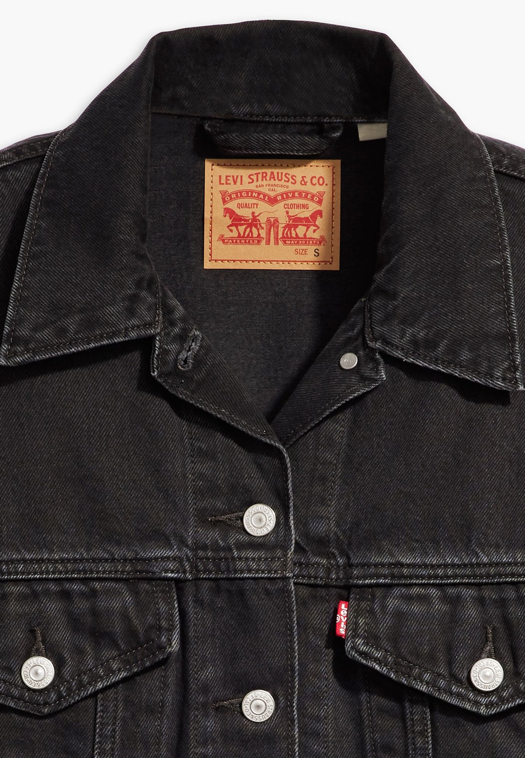 Levi's® 90S TRUCKER - Denim jacket - road less traveled/black