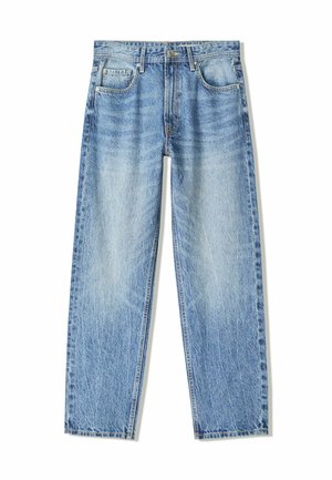 Bershka Egyenes szárú farmer - dark blue