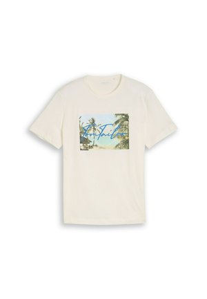 TOM TAILOR, TOM TAILOR T-SHIRT T-SHIRT MIT FOTOPRINT - T-Shirt print - gardenia white