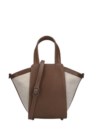 Handtas - caramel offwhite