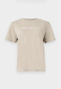LOGO STRAIGHT TEE - Printtipaita - white pepper