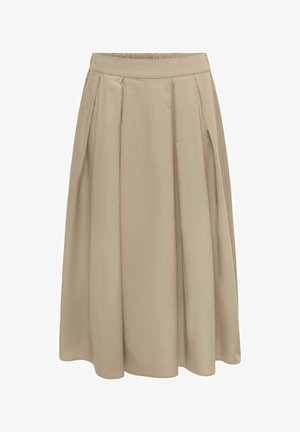 ONLY, ONLMAILA LONG PLEAT SKIRT OX WVN - A-snit nederdel - safari
