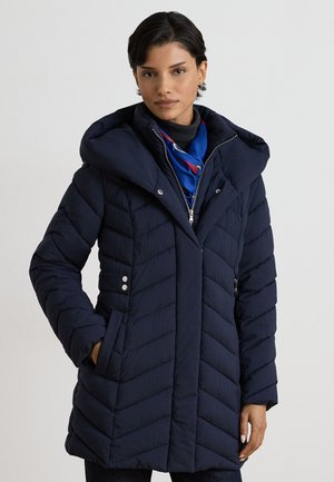 Lauren Ralph Lauren, QUILTED HOODED FUNNELNECK JACKET - Зимно палто - dark navy