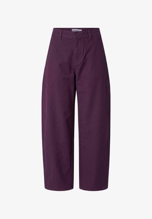 Pieces, PCRIKKE HW BARREL PANTS JRS NOOS BC - Pantalon classique - plum perfect