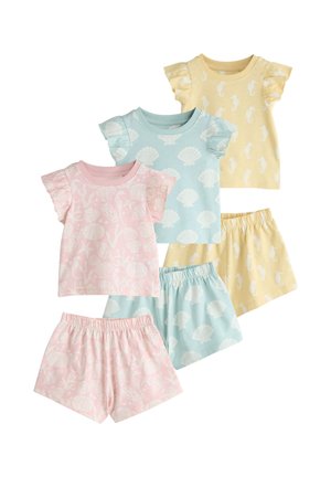 Next, REGULAR FIT - SHELL PRINT SHORT PYJAMAS 3 PACK SET - Pyjama - blue/yellow