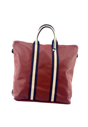 DrachenLeder Sac à dos - rot blau beige