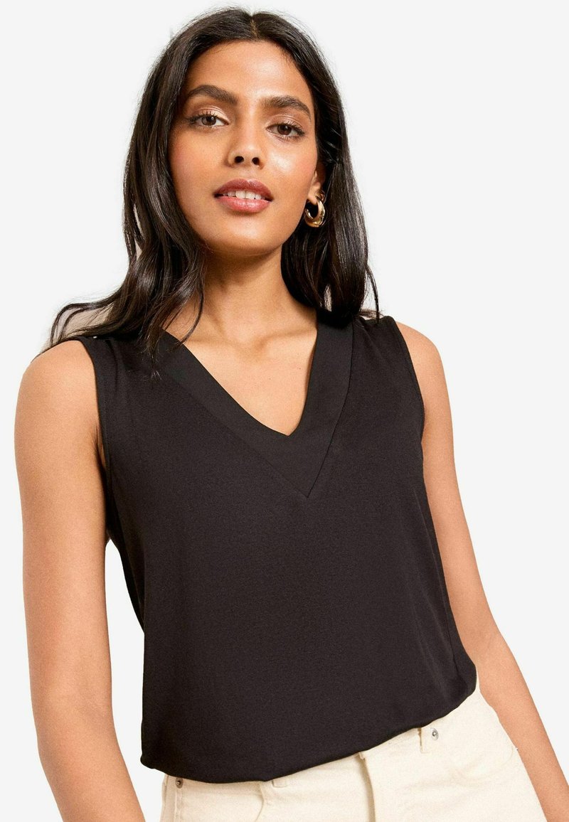 Love & Roses REGULAR FIT V NECK - Felső - black