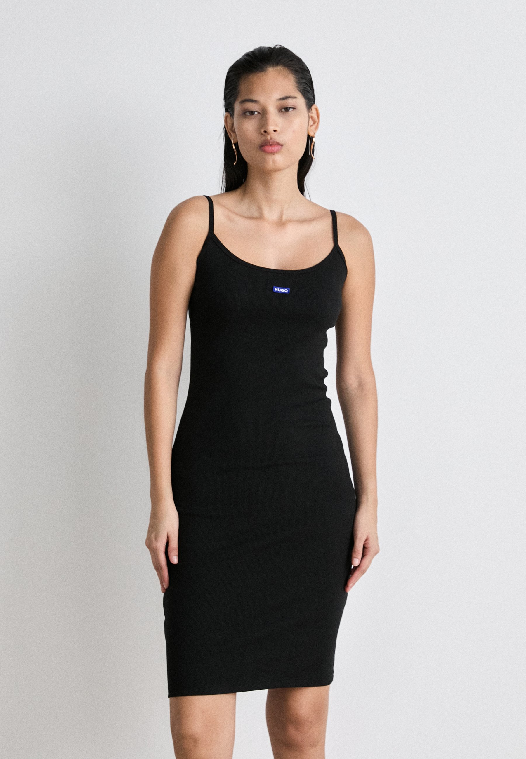 HUGO Nasiia - Vestido Acanalado Con Cuello Alto Para Mujer