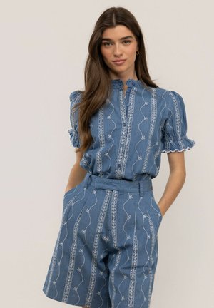 El Ganso, BLUSA VIOLET DENIM BORDADOS - Blusa - azul