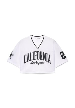 Terranova, T-SHIRT CROP - T-shirt con stampa - bianco ottico