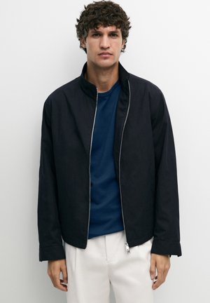 Massimo Dutti, COTTON BLEND HIGH-NECK JACKET - Giacca leggera - dark blue