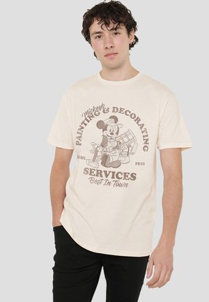 MICKEY & FRIENDS PAINTING & DECORATING SERVICES DAD - Print T-shirt - off-white