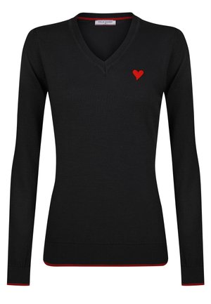 V-NECK - Maglione - black