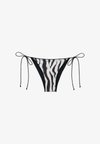 ZEBRA PRINT BIKINI BOTTOMS WITH TIES - Bas de bikini - white