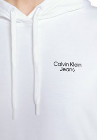 Calvin Klein Jeans OVERSIZED HOODIE - Felpa con cappuccio - bright white