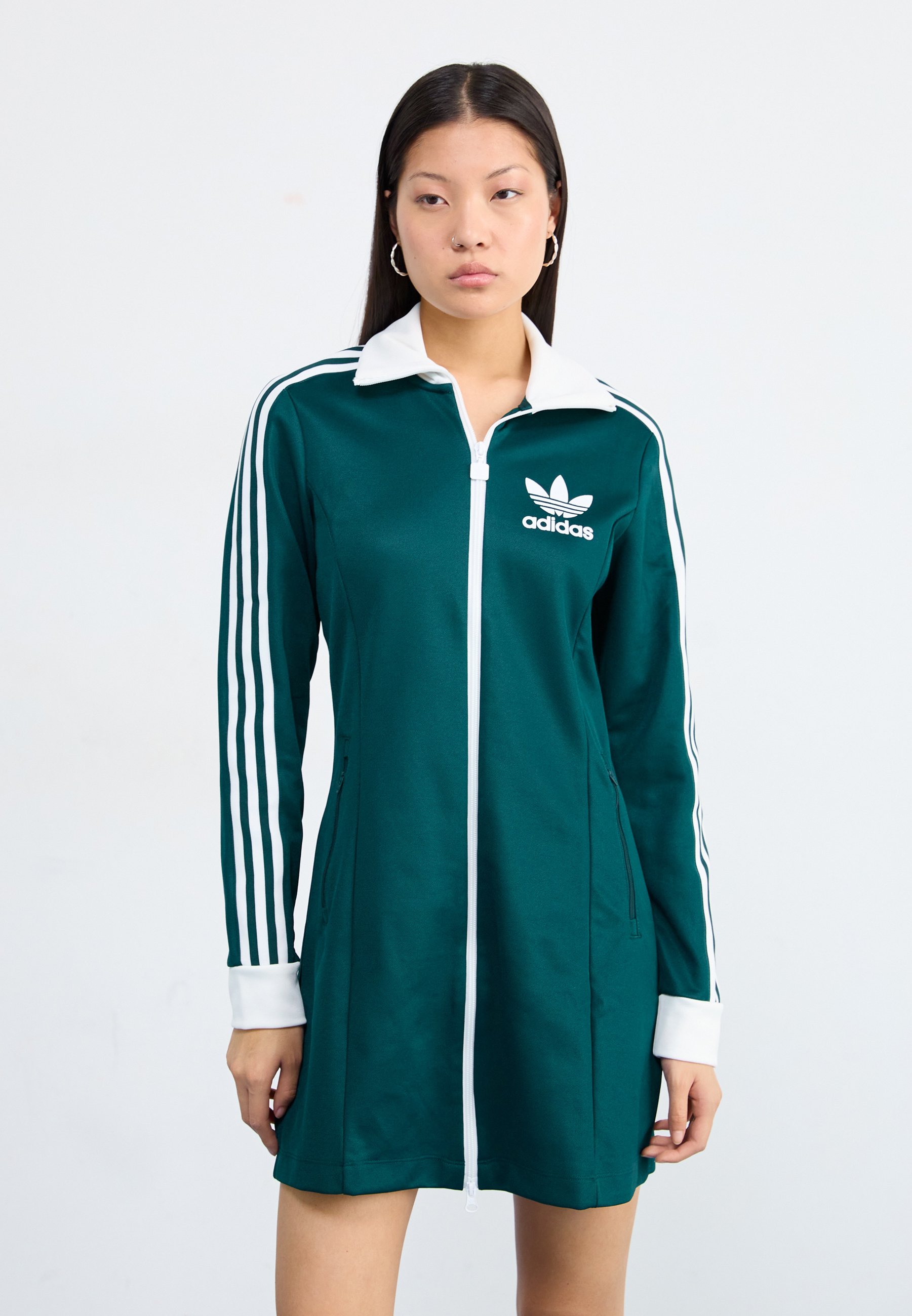 green and white adidas dress Zapaka Women Sage Green Backless Bridesmaid Dress V Neck Satin Sheath Long  Wedding Guest Dress – ZAPAKA main image 1