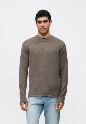 LEANDO - Striktrøje - brown