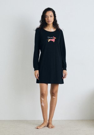 LASCANA, XMAS DOG NIGHTGOWN - Nachthemd - black